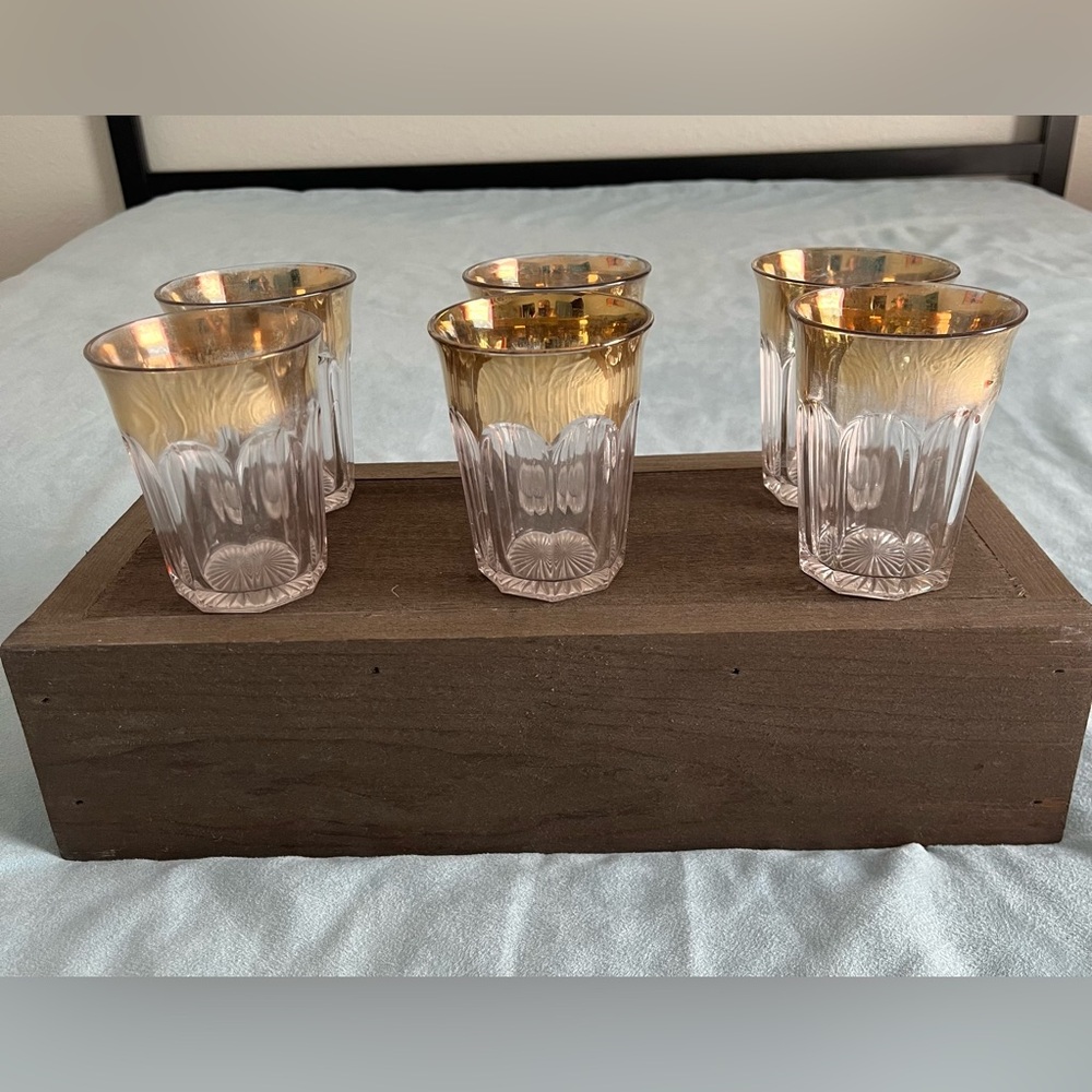 Crystal Gold Drink Glasses